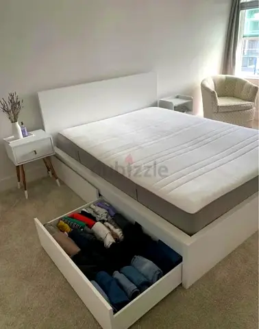 Ikea Queen size bed with mattress available in perfect condition
