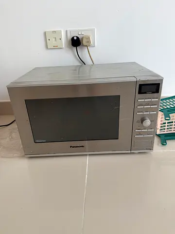 Panasonic Silver Microwave Oven - Used, Good Working Condition