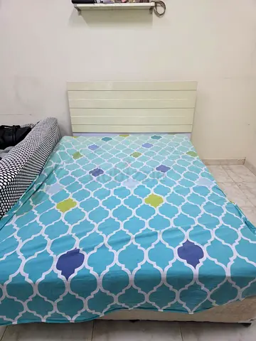 Single bed with headboard and mattress - clean, used