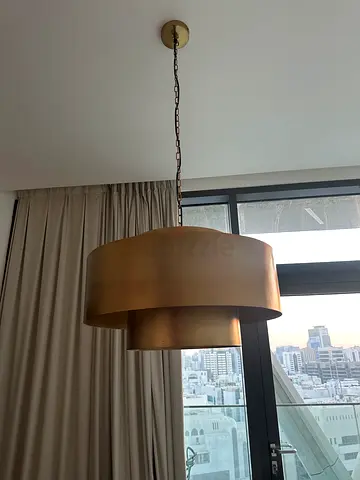 Modern Brass Ceiling Light Fixture / Pendant Lamp (3-bulb)