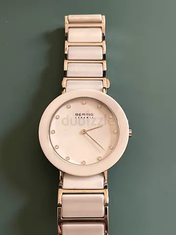 Bering Ceramic Ladies Watch - White, Minimalist Design