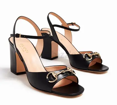 Gucci Horsebit Mid Heels Sandals Size 37.5