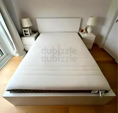 Ikea Queen size bed with mattress available in perfect condition