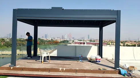 Aluminum Pergola / Roofed Gazebo - Good Condition, Ready to Install