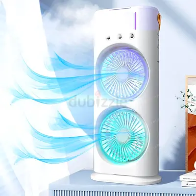Mist Cooling fan Portable Double-Ended Spray Fan: USB Rechargeable Mini Cooling Desk Fan wit