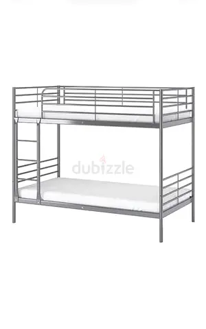 Heavy Duty Metal Bunk Bed including 2 Mattresses (New)