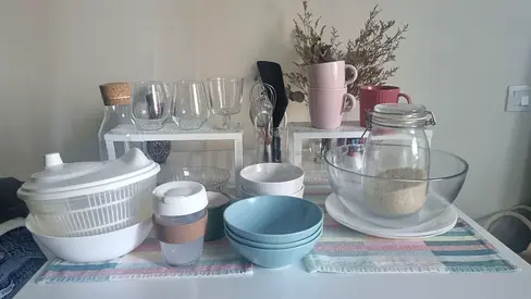 [MOVING SALE] Kitchenware Starter Bundle: bowls, glassware, salad spinner and accessories