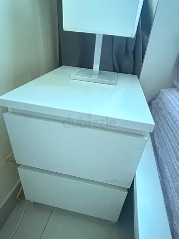 White IKEA Modern bed set  Good Condition