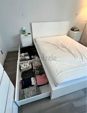 Ikea Queen size bed with mattress available in perfect condition