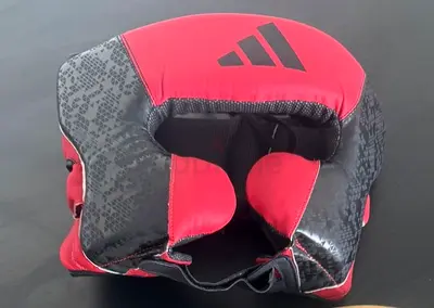 Adidas red  black padded boxing headguard - good condition