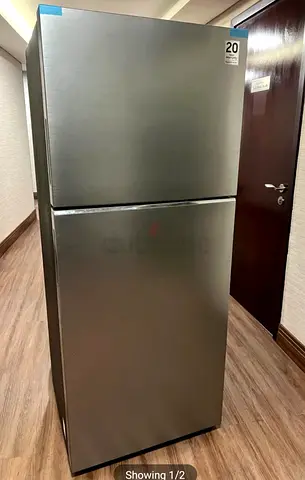 Samsung Top Freezer Refrigerator - 2 Door, Stainless Steel, Good Condition