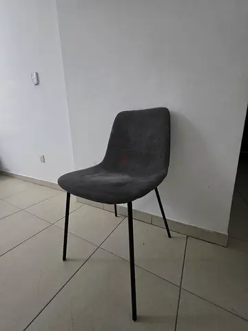 Grey Modern Dining/Accent Chair (6 units) with Metal Legs