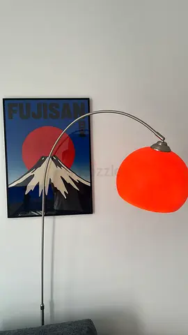 Retro Orange arc floor lamp