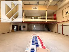 Warehouse for rent in Al Sajaa Industrial Area, 5500 sq ft, main street, with offices, mezzanine, fi