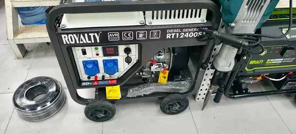 Royalty RT12400S Diesel Generator - Portable, Run Hours 11