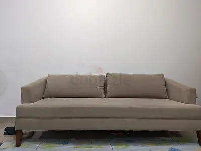 Beige 3-Seater Sofa in Good Condition