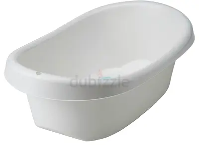 Simple white baby bathtub - clean and sturdy from Ikea