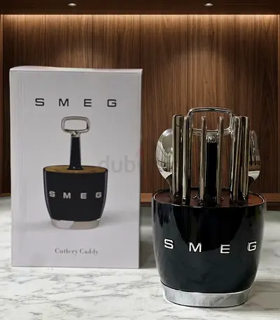 Smeg cutlery caddy complete set with spoons and forks brand new