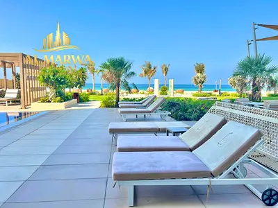 Beach View || Luxurious 2BR + Maids Room || Chiller Free || Private Beach Access || Parking Free
