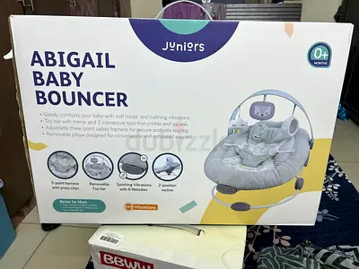 Abigail Baby Bouncer with Vibration and Toy Bar - new