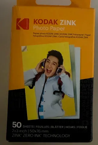 Kodak ZINK 2x3 Photo Paper 50 Sheets - Unused