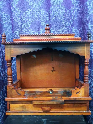 Antique Wooden Temple / Pooja Mandir with Drawer