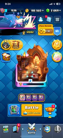 clash royale account 12k trophies lvl 16 tower + 2019 brawl stars account (11k trophies)
