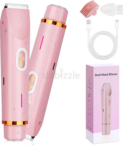 2 in 1 Women Electric Shaver Dual Head Bikini Trimmer for Women IPX7 Waterproof Wet  Dry