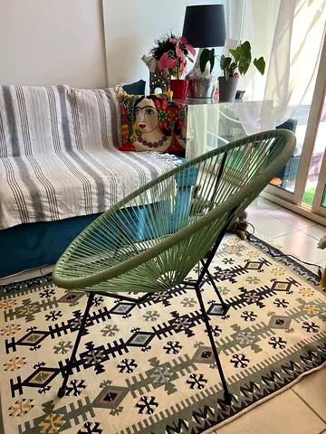 Green Acapulco Style String Chair
