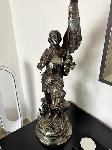Original 19th-century French foundry bronze Joan of Arc