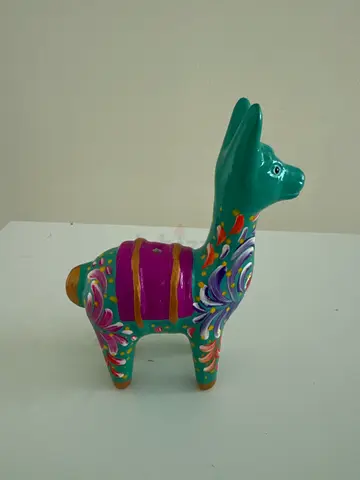 Hand-painted Ceramic Decorative Lama Animal Figurine (Small) incense