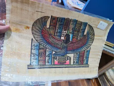 Hand-painted Egyptian Papyrus Artwork — 31*21cm