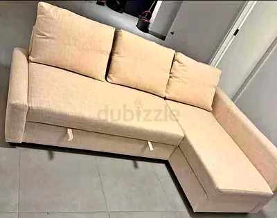 IKEA Beige FRIHETEN L Shape Sofa 204 x 140 cm