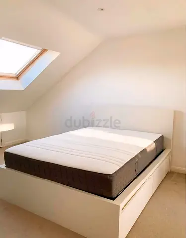 IKEA Malm Double size bed frame with mattress (140 × 200 cm)