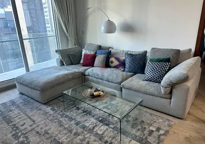Pan Emirates Feather filled Sofa Excellent Condition