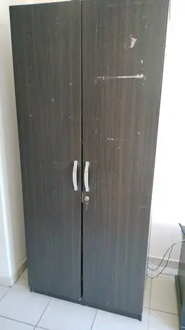 Two-door wooden wardrobe / storage cabinet - used