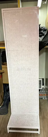 Free-standing pegboard display rack - metal retail fixture