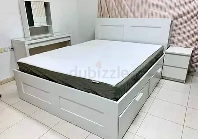 Ikea brimness bed with ikea mattress king size 180 x200cm