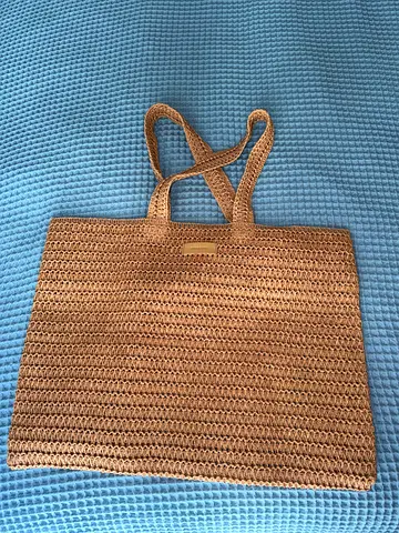 Burberry Woven Straw beach Tote Bag