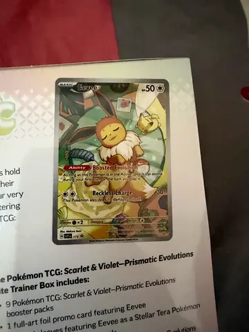 Pokémon TCG Promo Eevee Full Art Card (Scarlet  Violet Prismatic Evolutions)