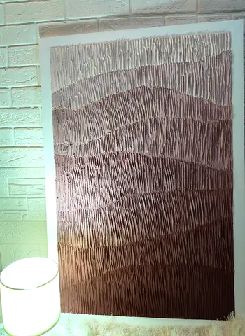 ✨ Whispered Horizons ✨  A handcrafted textured canvas featuring layered tones of blush, dusty mauve,