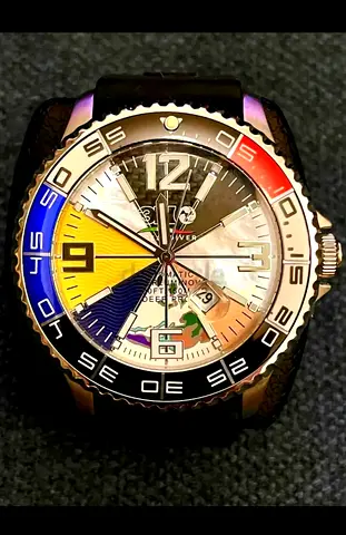 Automatic Dive Watch-Real GemstoneDial MOP longines rado omega seiko orient fitron sveston tag heuer