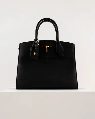 Authentic Louis Vuitton City Steamer Bag MM in Black