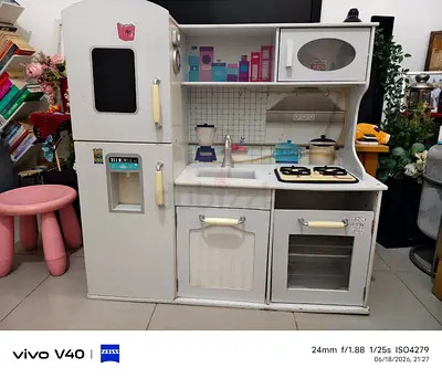 Wooden Play Kitchen Set with Accessories