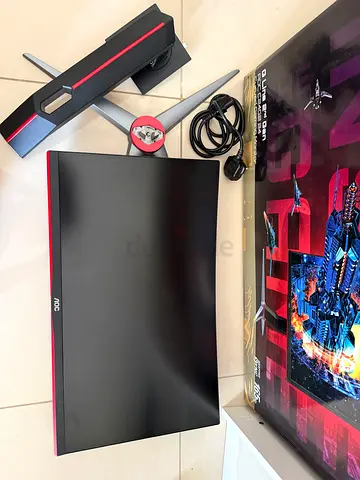 AOC 24-inch Curved Gaming Monitor with Stand and Cables - Perfect Condition