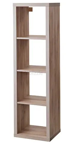 KALLAX Shelving unit, walnut effect light grey, 42x147 cm