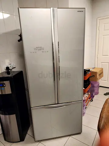 Hitachi 3-Door Silver Refrigerator - Good Condition, Well Maintained