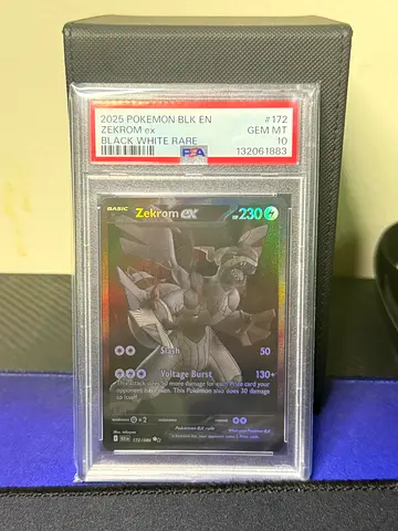 PSA 10 Zekrom ex Black  White Rare (2025) — Graded Pokémon Card