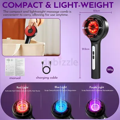 Electric Scalp Massager with Red Light Therapy