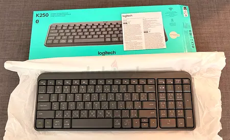 Logitech K250 Wireless Keyboard - Slim, Quiet Keys, Perfect Condition. Never used.